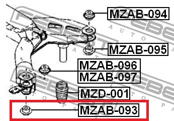 Сайлентблок задней балки MAZDA GJ6A28890A