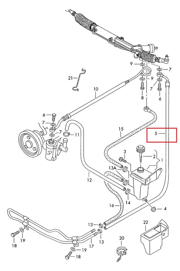 Przewód hydraulicznego układu wspomagania niskiego ciśnienia, od maglownicy do chłodnicy 2361002 Metzger