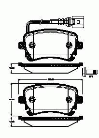 Okładziny (klocki) do hamulców tarczowych tylne Volkswagen Transporter T5 (7HB, 7HJ)