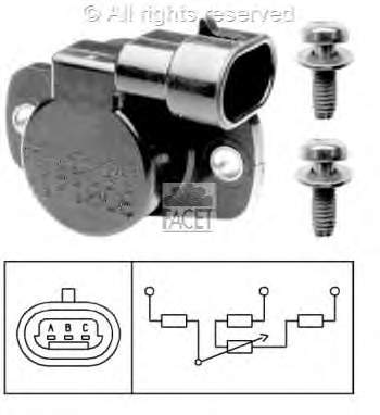 Czujnik położenia przepustnicy (potencjometr) Peugeot 206 (2A/C)