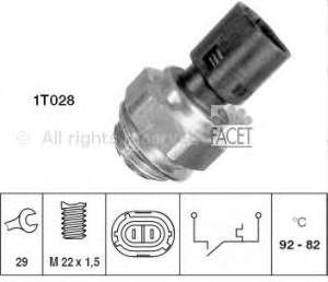 Czujnik temperatury płynu chłodzącego (włączenia wentylatora chłodnicy) Opel Ascona C (84, 89)