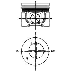 Tłok, komplet na 1 cylinder, 2. naprawa (+0,50) 8772763050 Nural