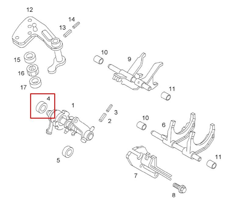 Tuleja mechanizmu zmiany biegów Opel Movano (H9)