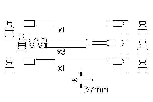 Zestaw przewodów wysokiego napięcia Opel Ascona C (84, 89)