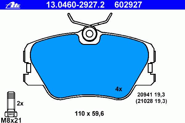 Klocki hamulcowe przednie tarczowe do Mercedes E (W124)