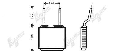 Chłodnica nagrzewnicy (ogrzewacza) Opel Astra F (53, 54, 58, 59)