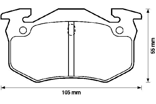 Okładziny (klocki) do hamulców tarczowych tylne Peugeot 206 (2A/C)