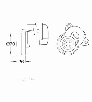 Napinacz paska napędowego Opel Astra H TWINTOP (L67)