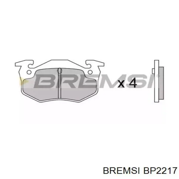 BP2217 Bremsi okładziny (klocki do hamulców tarczowych tylne)