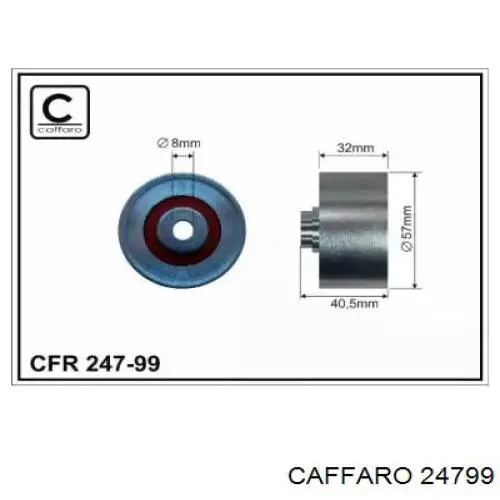 247-99 Caffaro rolka prowadząca kierunkowa paska rozrządu