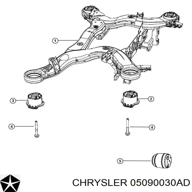 Silentblock tylnej belki Jeep Grand Cherokee 4 (WK)