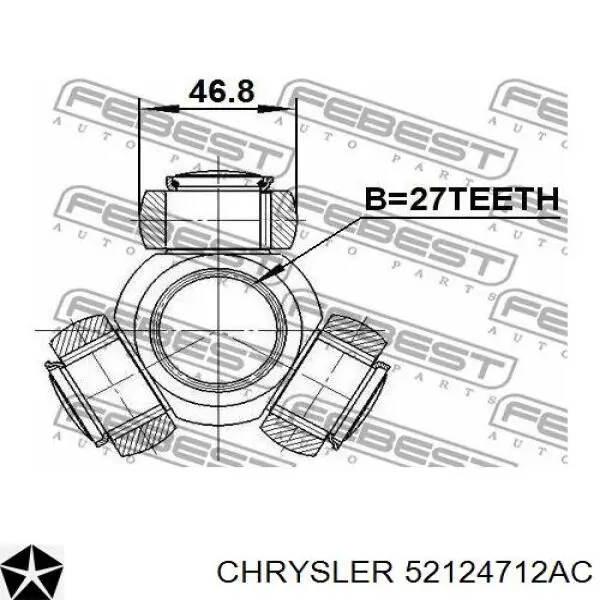 Półoś napędowa przednia prawa Jeep Grand Cherokee 4 (WK)