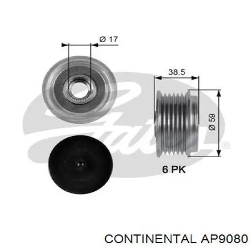 AP9080 Continental/Siemens koło pasowe alternatora