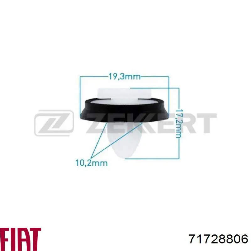 Spinka mocowania listwy ochronnej drzwi Fiat Ducato (244, Z)