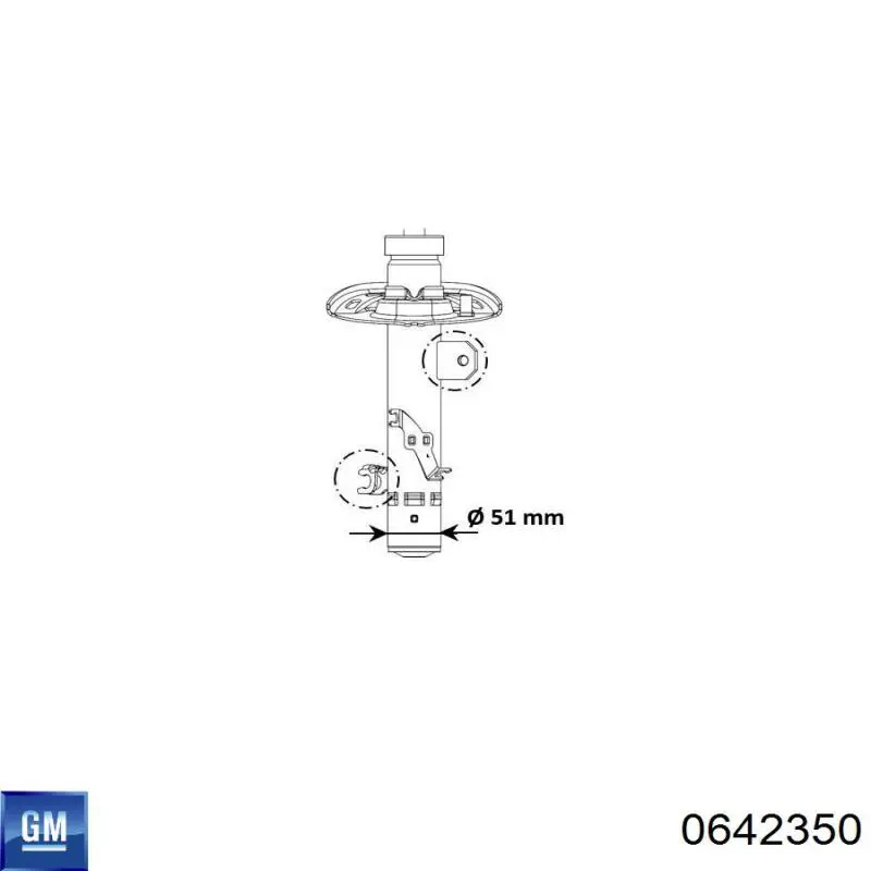 0642350 General Motors klin zabezpieczający zawór