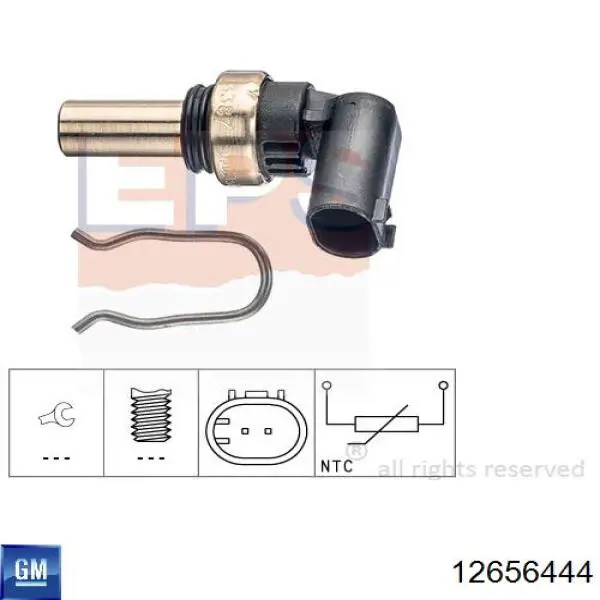 12656444 General Motors czujnik temperatury płynu chłodzącego