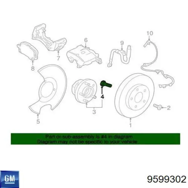 Śruba piasty Opel Mokka 