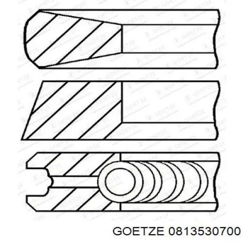 Pierścienie tłokowe na 1 cylinder, 2. naprawa (+0,50) Peugeot 206 SW (2E, K)