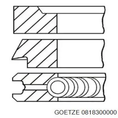 Pierścienie tłokowe na 1 cylinder, STD. do Mercedes S (W126)