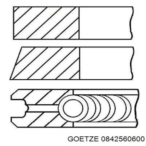 Pierścienie tłokowe na 1 cylinder, 2. naprawa (+0,50) Opel Astra H (L35)