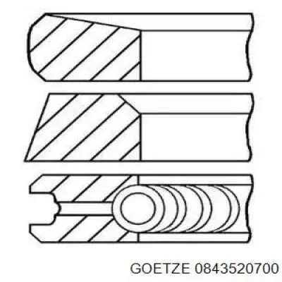 Pierścienie tłokowe na 1 cylinder, 2. naprawa (+0,50) Opel Movano B (X62)