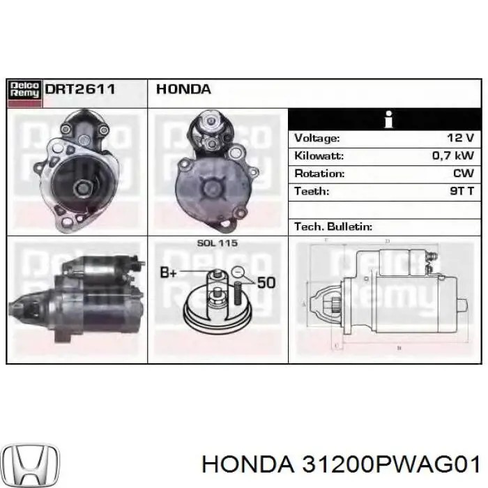 Rozrusznik Honda Jazz (GD)