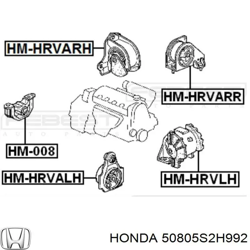 Poduszka (podpora) silnika prawa Honda HR-V (GH)