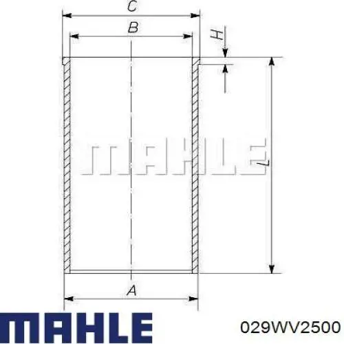 029WV2500 Mahle Original tuleja tłoka