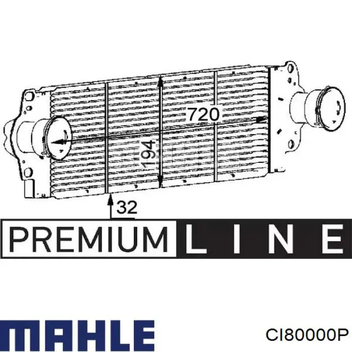 CI 80 000P Mahle Original chłodnica intercoolera