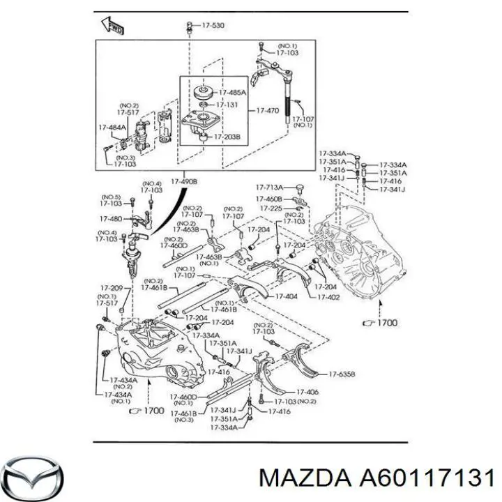 Uszczelniacz wybieraka skrzyni biegów Mazda 6 MPS (GG)