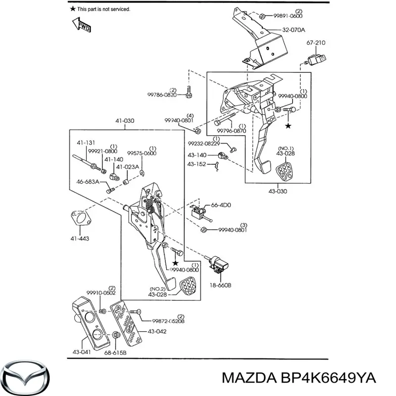 Czujnik włączania sprzęgła Mazda 6 (GG)