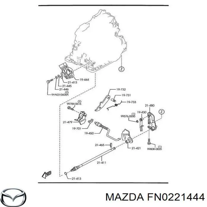 Czujnik automatycznej skrzyni biegów Mazda 6 (GG)