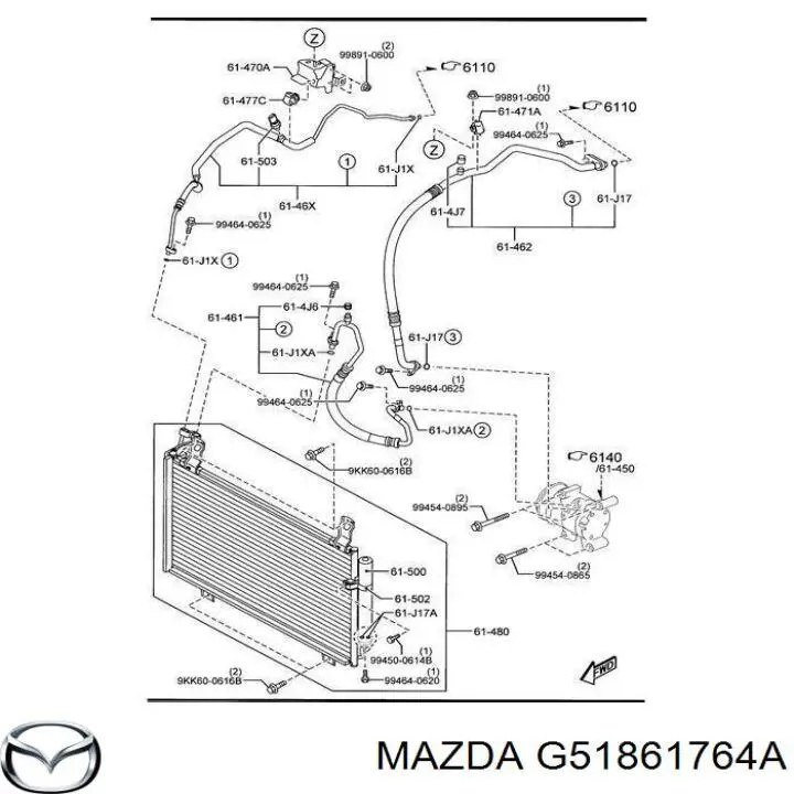 Czujnik temperatury zewnętrznej Mazda 6 (GG)