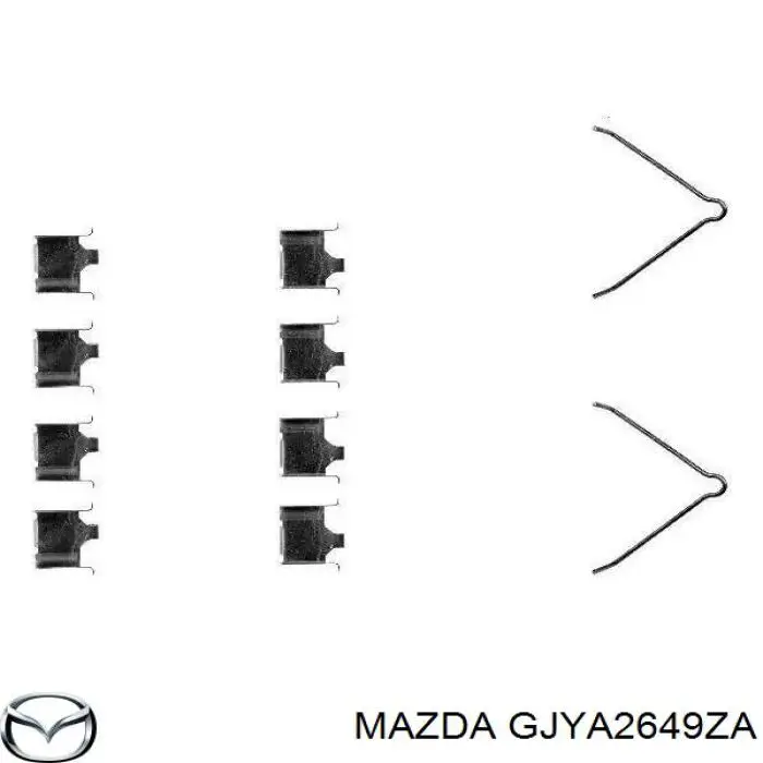 Zestaw sprężynek do mocowania klocków tarczowych tylnych Mazda 6 (GG)