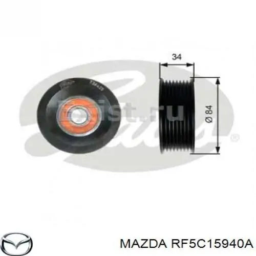 RF5C15940A Mazda rolka prowadząca, kierunkowa paska napędowego