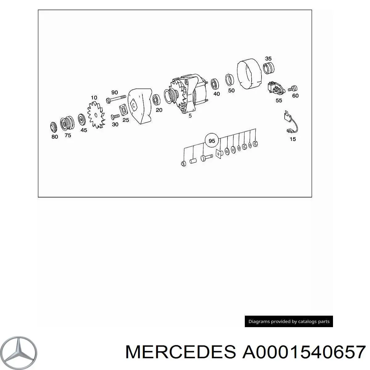 Pokrywa alternatora tylna do Mercedes C (W202)