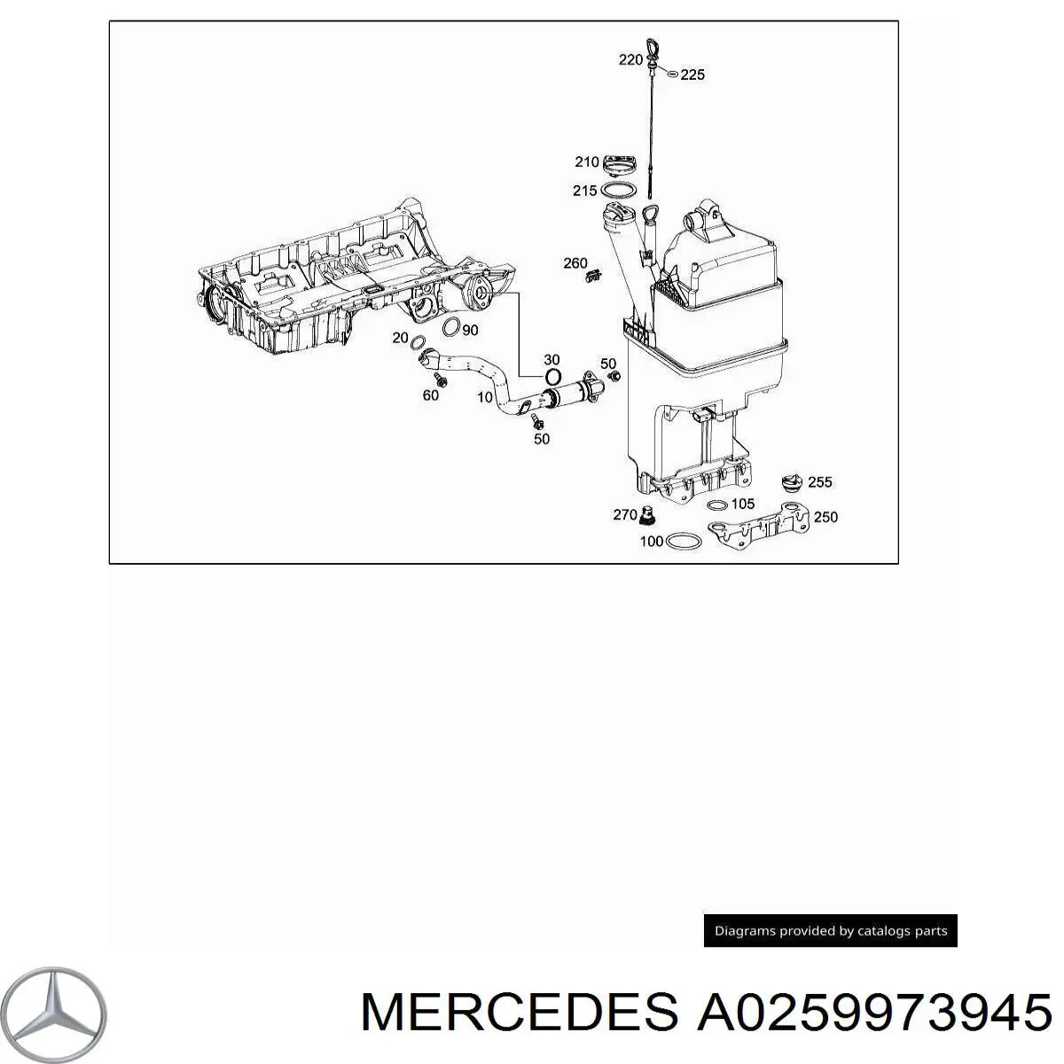 Uszczelka smoka olejowego do Mercedes E (A238)