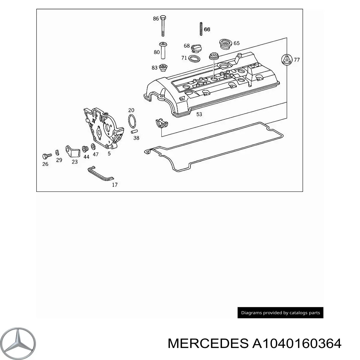 Tuleja mocowania pokrywy zaworowej do Mercedes E (W124)