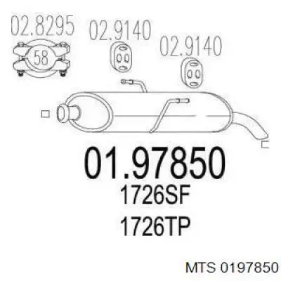 01.97850 MTS tłumik, tylna część