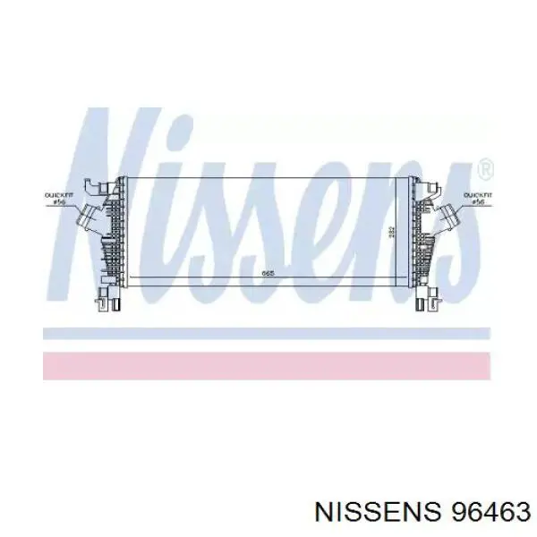 96463 Nissens chłodnica intercoolera