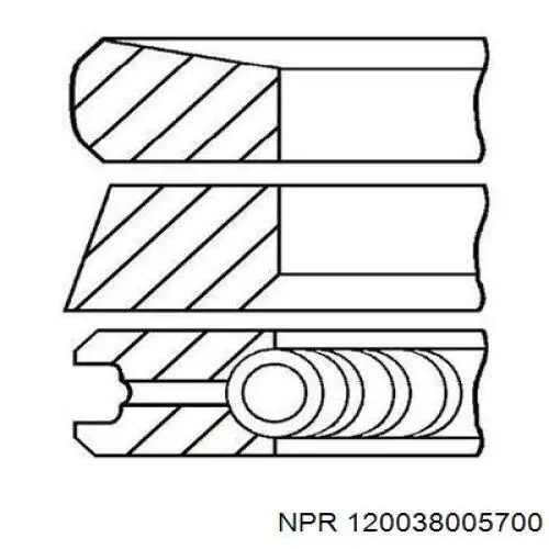 Pierścienie tłokowe na 1 cylinder, STD. Nissan Primastar (F4)