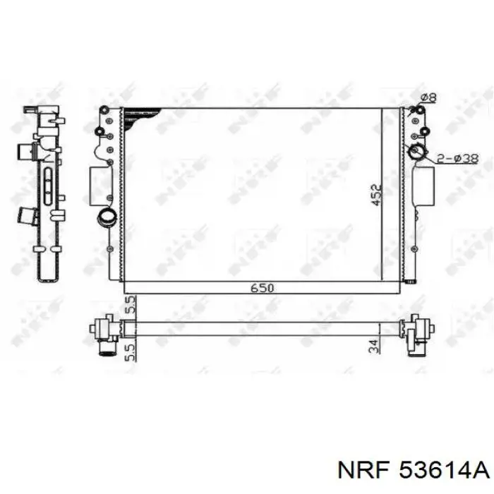 53614A NRF chłodnica silnika