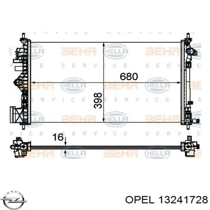 13241728 Opel chłodnica silnika