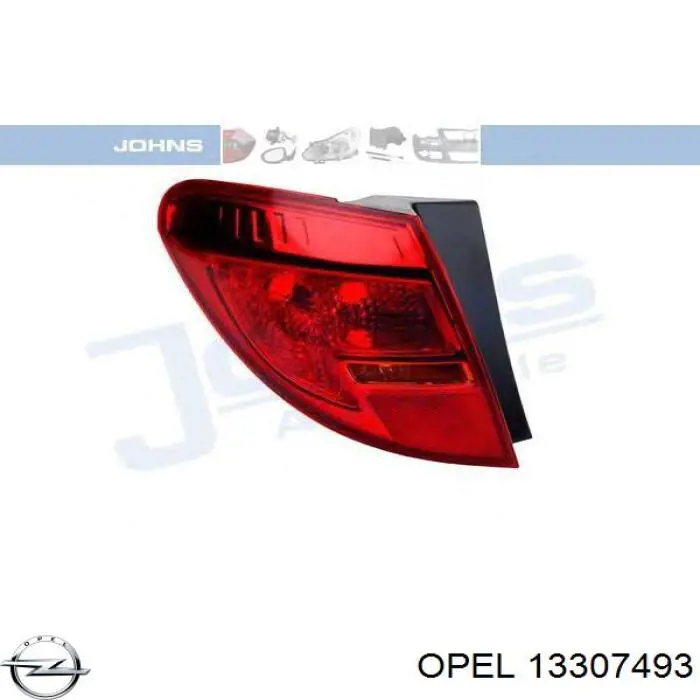 Lampa zespolona tylna lewa zewnętrzna Opel Meriva B 