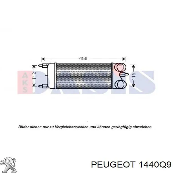 1440Q9 Peugeot/Citroen chłodnica intercoolera