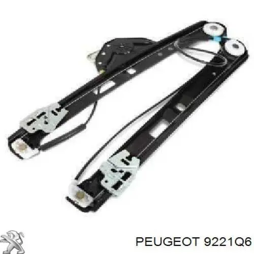 Mechanizm podnoszenia szyby drzwi przednich lewych Peugeot 407 (6D)