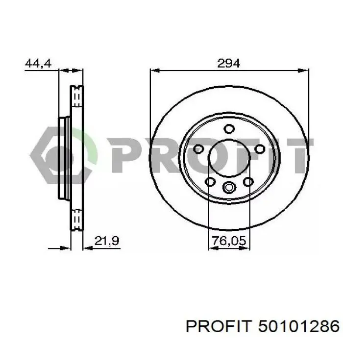 5010-1286 Profit tarcza hamulcowa tylna