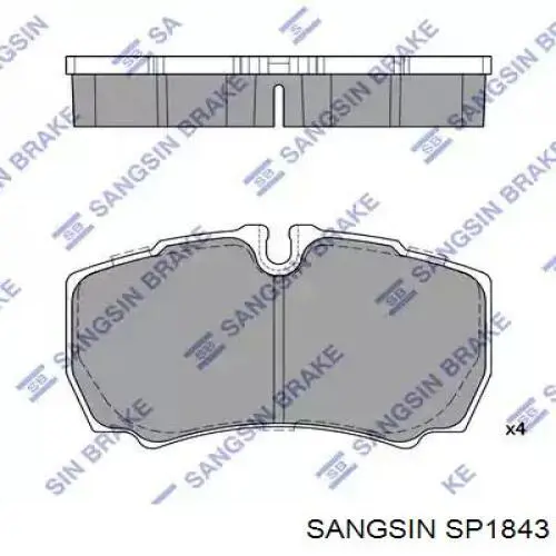 SP1843 Sangsin okładziny (klocki do hamulców tarczowych tylne)