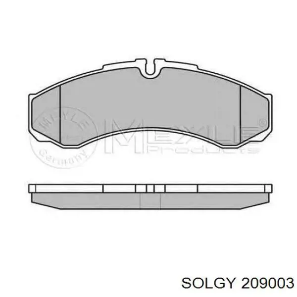 209003 Solgy klocki hamulcowe przednie tarczowe