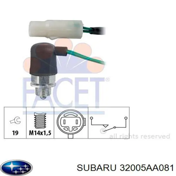 Czujnik włączania światła cofania Subaru Legacy 1 (BJF)